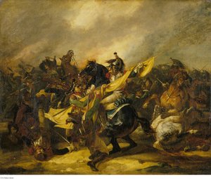 A Charge of Cuirassiers by Theodore Gericault