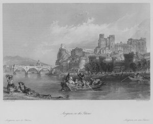 Avignon, on the Rhone (engraving)