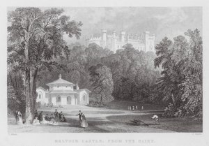 Belvoir Castle, from the Dairy by Thomas (after) Allom