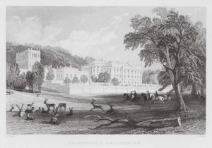 Chatsworth, Derbyshire by Thomas (after) Allom