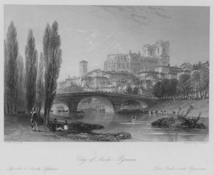 City of Auch, Pyrenees (engraving)
