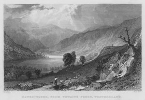 Hawes-Water, from Thwaite-Force, Westmorland by Thomas (after) Allom