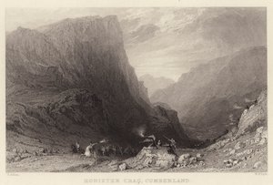Honister Crag, Cumberland by Thomas (after) Allom