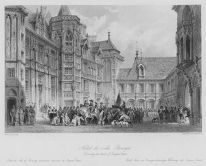 Hotel-de-ville, Bourges, Formerly the House of Jacques Coeur by Thomas (after) Allom
