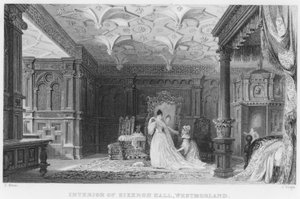 Interior of Sizergh Hall, Westmorland (engraving)