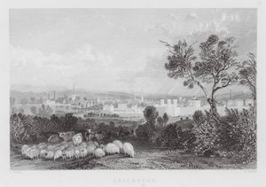 Leicester by Thomas (after) Allom