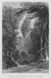 Stock-Gill Force, Westmorland by Thomas (after) Allom