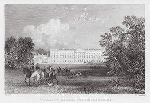 Worksop Manor, Nottinghamshire (engraving) by Thomas (after) Allom
