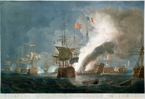 The Battle of the Nile by Thomas (after) Whitcombe