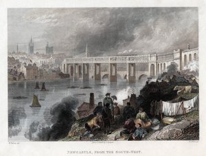 High Level Bridge over the Tyne at Newcastle by Thomas Abiel Prior