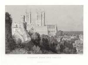 Lincoln from the Castle by Thomas Allom