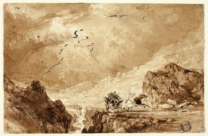 The Diligence in the Alps by Thomas Allom