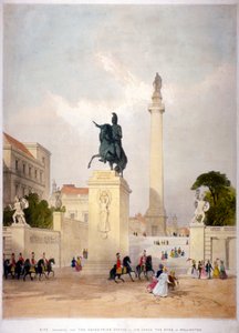 The Mall and Waterloo Place, Westminster, London, c. 1845 by Thomas Allom