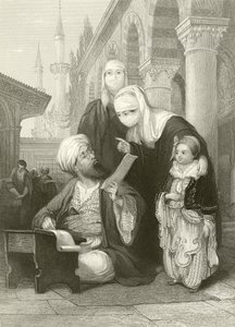 The Turkish Letter Writer by Thomas Allom