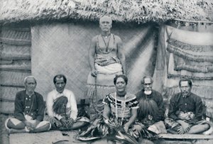 A group of Samoans, including the well-known rebel Mataafa Iosefo