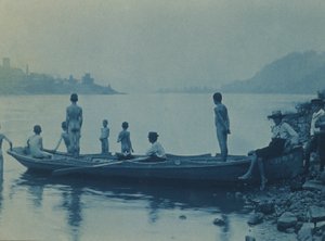 Boys with a Boat, Ohio River, near Wheeling, West Virginia by Thomas Anshutz