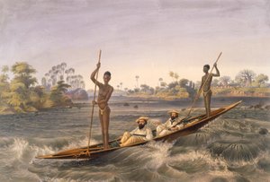 Zanjueelah, the Boatman of the Rapids by Thomas Baines