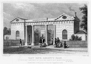 East Gate, Regents Park, London, 1827