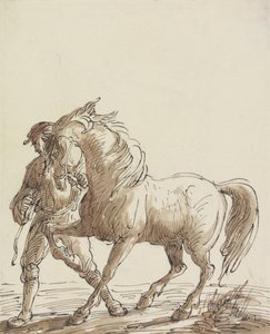 Man Leading a Horse