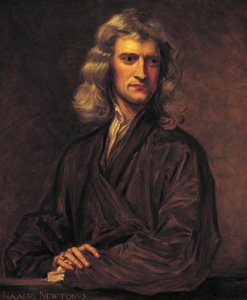 Portrait of Isaac Newton, after the original by Sir Godfrey Kneller by Thomas Barlow