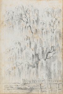 Study of a Tree Overhanging Water at Merton by Thomas Baxter