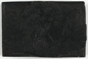 Woodblock for Woman Picking Flowers