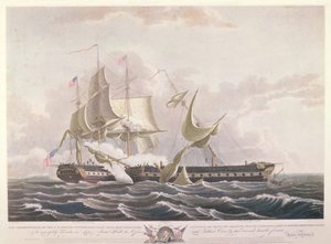 The Battle Between the USS Constitution and the HMS Guerriere by Thomas Birch