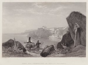 Rock and Promontory of Scylla, Calabria, Italy (engraving) by Thomas Brabazon Aylmer