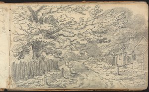 Album of Landscape and Figure Studies: Rural Road near Potten End by Thomas Bradshaw