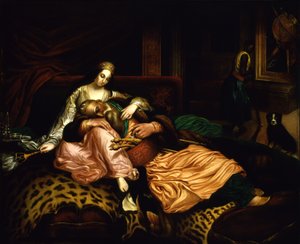 Interior Scene with Sultan and Concubine