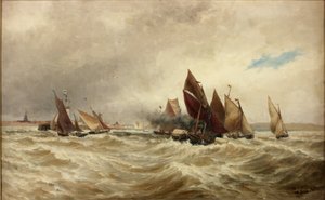 Towing Boats out of Calais by Thomas Bush Hardy