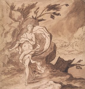 Anna lamenting the absence of Tobias (Tobit 10:7) by Thomas Carwitham