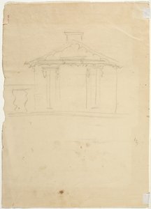Free Hand Drawing of Elevation of New Studio at Cedar Grove