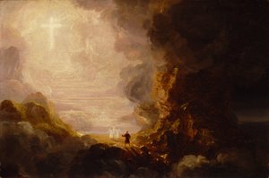 The Pilgrim of the Cross at the End of His Journey (study for series, The Cross and the World) by Thomas Cole