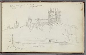 Westminster Abbey from the North, St. James Park, c.1830 by Thomas Cole