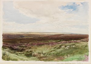 Moorland near Hart Leap Well, Yorkshire by Thomas Collier