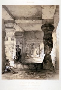 Kannari, Interior of a Small Vihara, India by Thomas Colman Dibdin