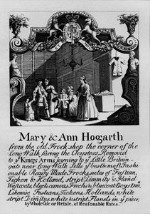 Trade card for Mary and Ann Hogarth