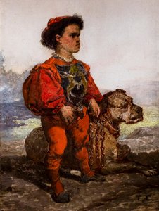 Dwarf with a Dog by Thomas Couture