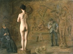 William Rush carving his Allegorical Figure of the Schuylkill River by Thomas Cowperthwait Eakins
