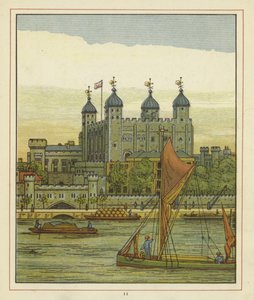 Boats on the River Thames with the Tower of London Beyond by Thomas Crane