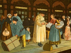 Train Platform at Station in Northern France by Thomas Crane