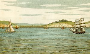 White Cliffs of Dover Viewed from a Channel Crossing