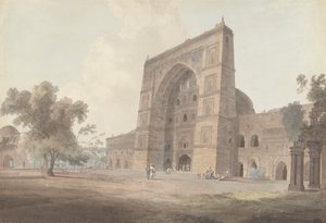 Main Entrance of the Jami Mosque, Jaunpur by Thomas Daniell