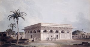 The Chaunsath Khamba Nizamuddin, Delhi by Thomas Daniell