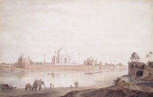 The Taj Mahal, Agra, Uttar Pradesh by Thomas Daniell