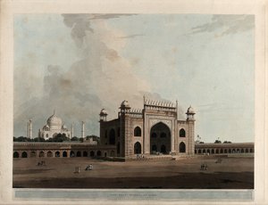 The Taj Mahal, at Agra by Thomas Daniell