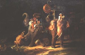 Tiger Hunting in the East Indies by Thomas Daniell