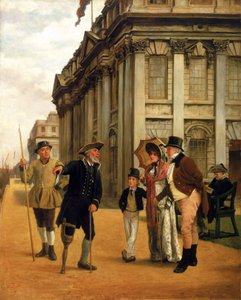 The story of the residents, in front of the King Charles court building at Greenwich Hospital by Thomas Davidson