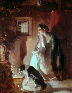 The Woeful Heart, A Young Woman by the Fire